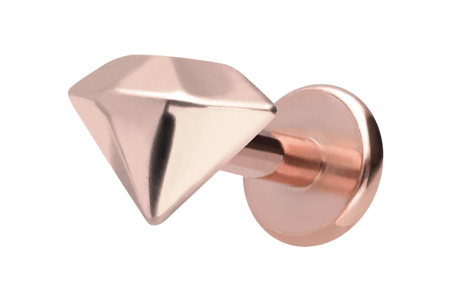 Titan Labret Piercing mit Innengewinde DIAMANT